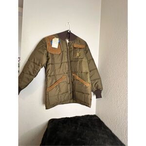 VINTAGE Bob Allen Shooting Quilted Hunting Puffer Jacket Mens L  Made in USA New